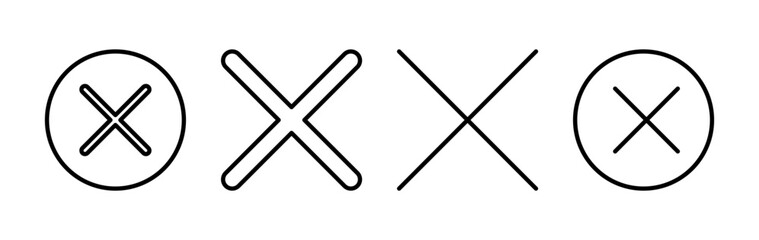 Close vector icon. Delete icon. remove, cancel, exit symbol.