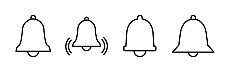 Bell Icon vector in trendy flat style isolated. Notification symbol web site design