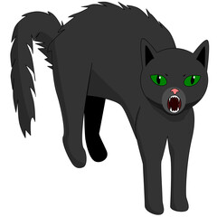 black cat cartoon