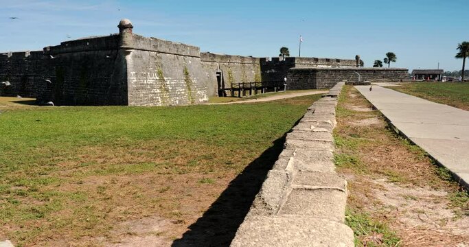 Castillo de San Marcos National Monument historic fort on Matanzas Bay in St. Augustine Florida