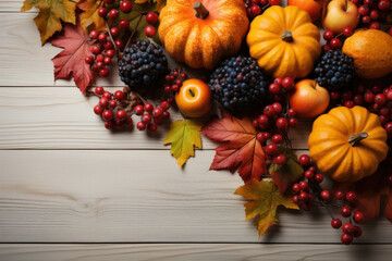 Autumn-Themed Background: A Picturesque Seasonal Setting. Generative AI