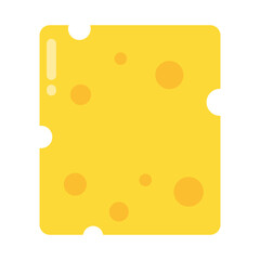 slice of cheese isolated on white