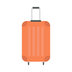 red suitcase for travel around the world