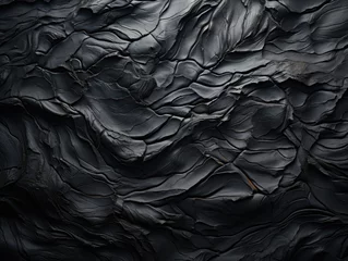 Kissenbezug black charcoal wallpaper shaped like a wave can be use for can be used for presentations background luxury, elegant, modern © zanderdesk