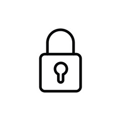 lock line icon, security Lock Icon Flat Graphic Design on white background..eps