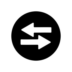 
arrows left and right line icon isolated on white background

