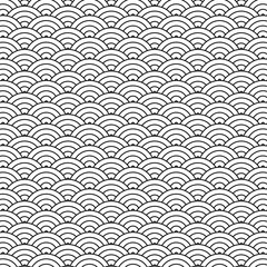 Vector wave pattern. chinese seamless pattern