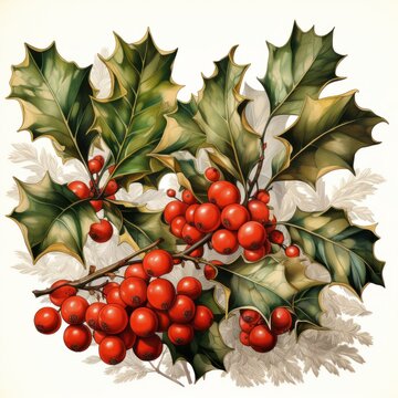 holly berries green leaves red berries clip art preview