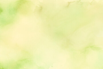 Obraz premium Abstract green pastel watercolor stains background on watercolor paper textured for design templates invitation card