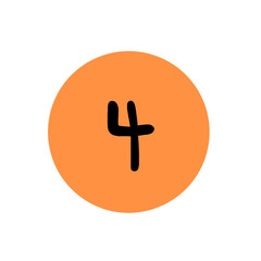 illustration of number four