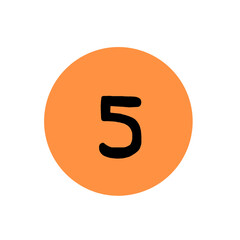 number five button