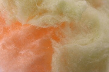 Fototapeta premium Color cotton candy as background, closeup view