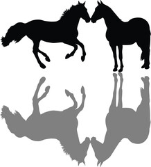 horse silhouette vector for advertisement, suitable for any purpose of the corporate, the company.
