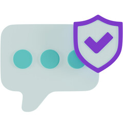 Message Protection 3D Icon