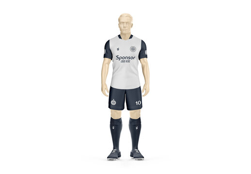 Men Full Soccer Kit Mockup - Front