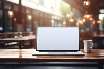 laptop on the desk business concept ideas ai generative