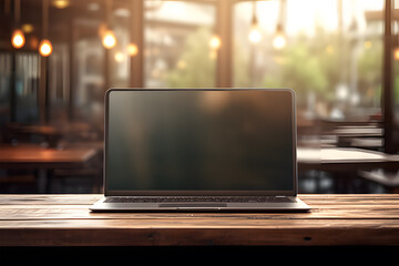 laptop on the desk business concept ideas ai generative