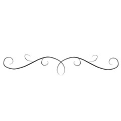 Ornamental curls, swirls divider and filigree ornaments vector illustration