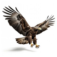 Obraz premium Eagle in white background, AI generated Image