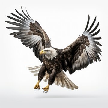 Eagle in white background, AI generated Image