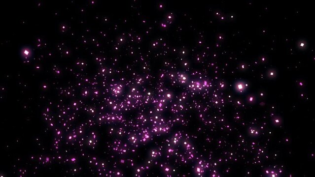 Pink confetti with alpha channel.  ProRes4444  #02
