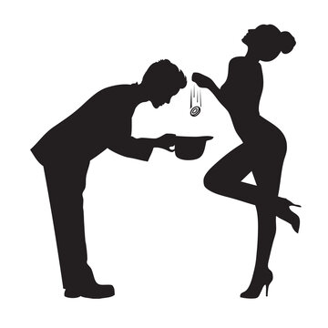 recommend clip art: Woman giving charity