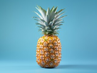 pineapple on a blue background