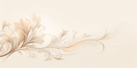 Beautiful abstract beige and white pencil drawing floral design background. beautiful Generative AI AIG32