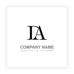 Letter D and A simple alphabet Logo design suitable for business and company logos