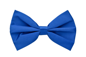Blue bow tie isolated cutout on transparent