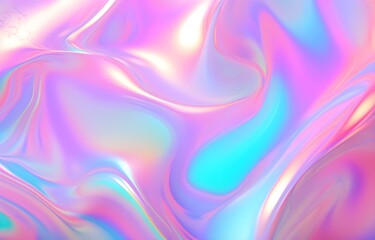 Obraz premium Metallic Abstract Wavy Liquid Background Layout Design Tech Innovation