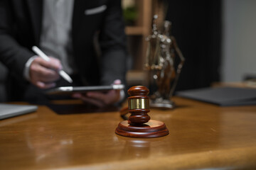 Lawyers having  Concepts of  Legal services at the law office work Legal advice online on computer labor law