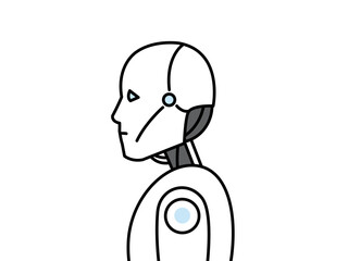 人型ロボット、アンドロイドのイラスト