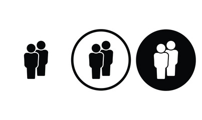 icon user black outline for web site design 
and mobile dark mode apps 
Vector illustration on a white background