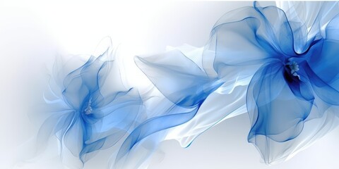 Beautiful abstract blue transparent floral design background. beautiful Generative AI AIG32