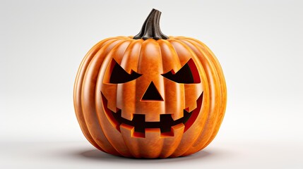 Helloween Pumpkin Head isolated on white background