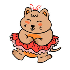 Cute quokka cartoon illustration