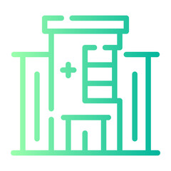 hospital Line Gradient Icon