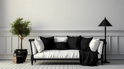 Black and White Minimalism living room