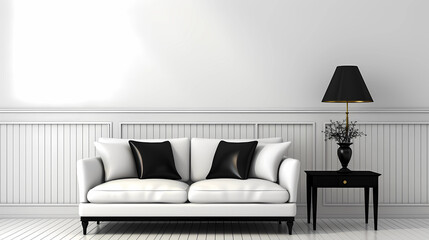 Black and White Minimalism living room