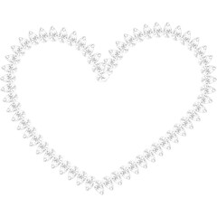 3d heart shaped diamond necklace y2k 