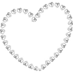 3d heart shaped diamond necklace y2k 