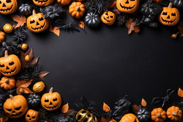 Halloween-Themed Background: Spooky Seasonal Delights. Generative AI