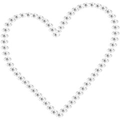 3d heart shaped diamond necklace y2k 