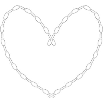 3D Y2K Chain Heart 
