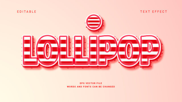 editable text efect lollipop 