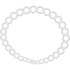 3D circle shaped pearl necklace  