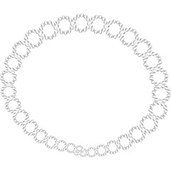 3D circle shaped pearl necklace  