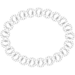 3D circle shaped pearl necklace  