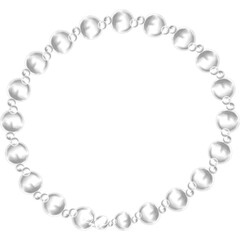 3D circle shaped pearl necklace  